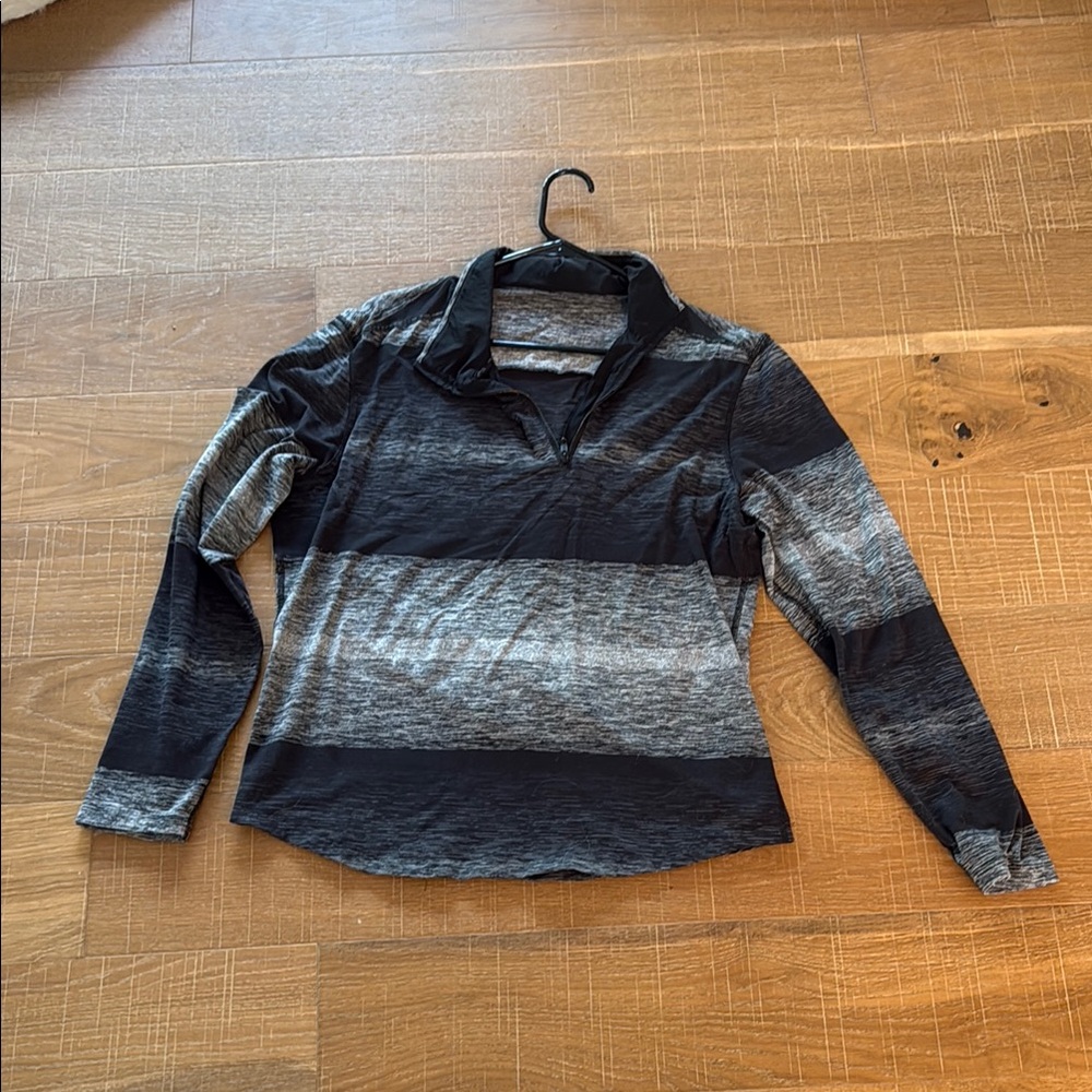 lululemon athletica Black and Gray Men's Shirt